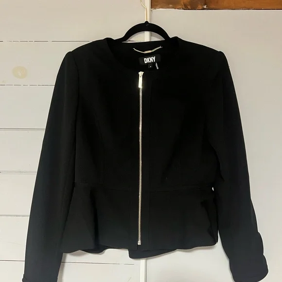 DKNY Women’s Formal Zip Front Jacket - Picture 2 of 5